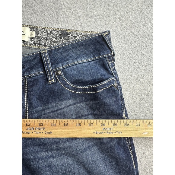 Ariat REAL Spitfire Jeans Womens 32R Blue Mid Rise Bootcut Stretch Denim Riding - Picture 6 of 12